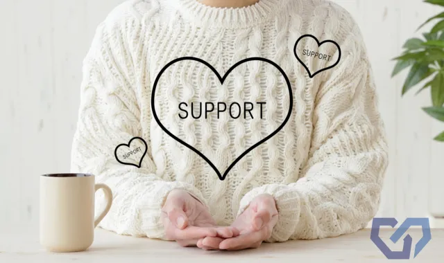 SUPPORTの文字