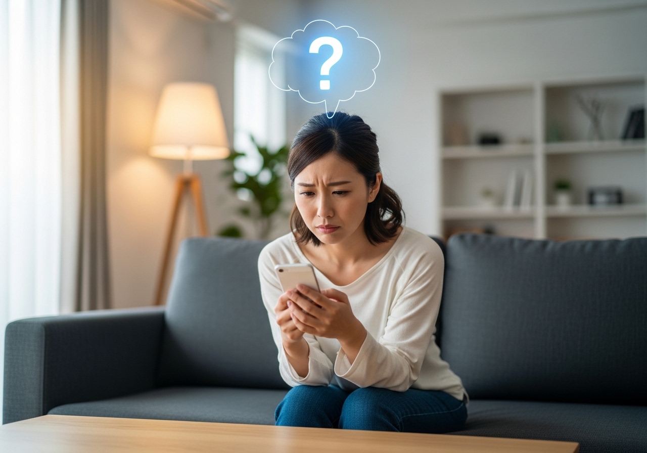 人探しを自分でできるか悩んでいる女性のイメージ